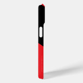 赤と黒、1つのストライプ、名前、ミニマリスト Case-Mate iPhoneケース (裏面 / 右)