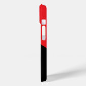 赤と黒、1つのストライプ、名前、ミニマリスト Case-Mate iPhoneケース (裏面 / 左)