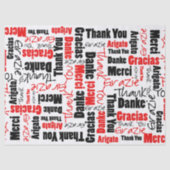 赤と黒THANK YOU Word Collage 薄葉紙 (正面)