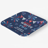 赤と2歳の誕生日 ペーパープレート (傾斜あり)