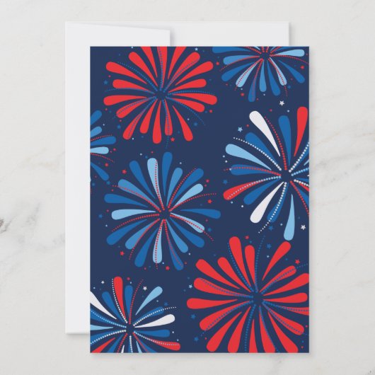 赤と2歳の誕生日 招待状 (裏面)