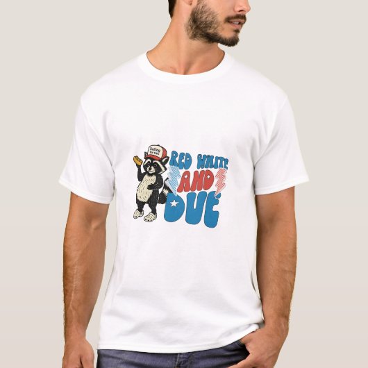 赤と7月妊娠カップルの正四日 Tシャツ (正面)