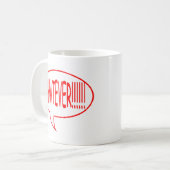 赤どんなスピーチの泡 コーヒーマグカップ (正面左)