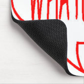 赤どんなスピーチの泡 マウスパッド (コーナー)