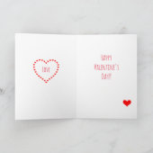 赤なめらかなダックスシャントバレンタインバルーン シーズンカード (内部)