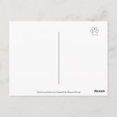 赤なめらかな髪のダシュントハートありがとう ポストカード (裏面)