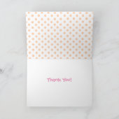 赤なめらかな髪のダシュントハート花 サンキューカード (内部)