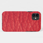赤によってしわを寄せられるフェイクで柔らかい革iPhone 5sケース Case-Mate iPhoneケース (裏面(横))