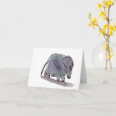 赤によってつま先で触られる象 • コンラッドMazurの年齢6 カード (黄色い花)