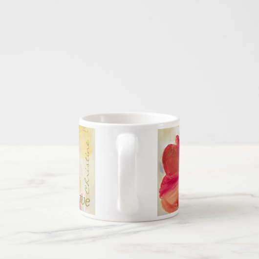 赤によってはエスプレッソのコップが開花します エスプレッソカップ (裏面)