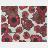 赤によっては大きいフリースブランケットが開花します フリースブランケット (正面(横))