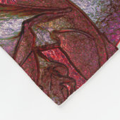 赤によっては大きいフリースブランケットが開花します フリースブランケット (角)