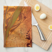 赤によってはIIが開花します キッチンタオル (四つ折り)