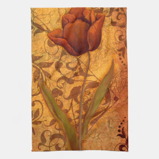 赤によってはIIが開花します キッチンタオル (縦)
