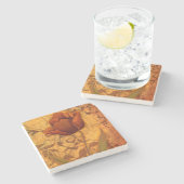 赤によってはIIが開花します ストーンコースター (横)