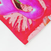 赤によってハート後につかれる人魚Thunder_Cove フリースブランケット (角)