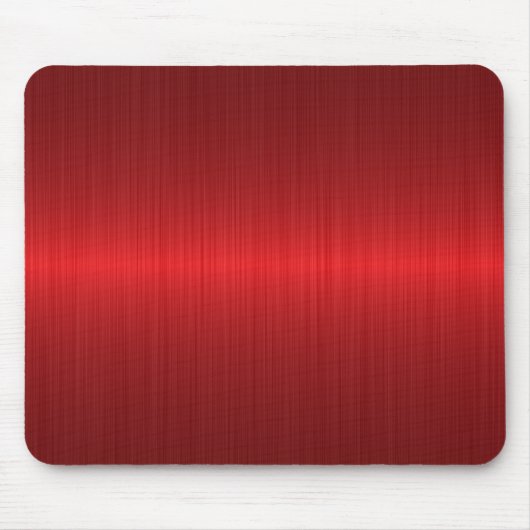 赤によってブラシをかけられる金属 マウスパッド (正面)