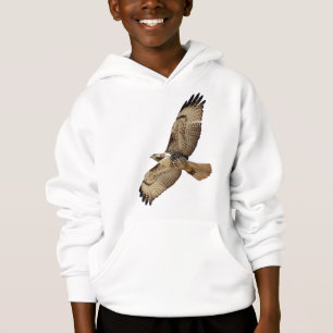 赤によって後につかれるタカの鳥の野性生物動物はTシャツをからかいます