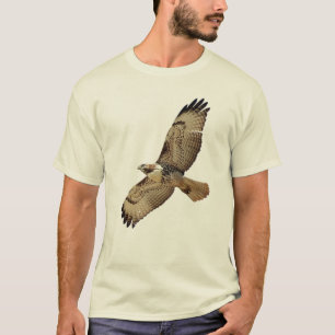 赤によって後につかれるタカのTシャツ Tシャツ