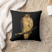 赤によって後につかれるタカ クッション (ブランケット)