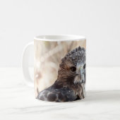 赤によって後につかれるタカ コーヒーマグカップ (正面左)