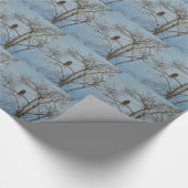 赤によって後につかれるタカ ラッピングペーパー (角)