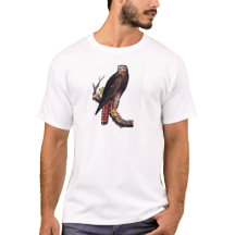 赤によって後につかれるタカ