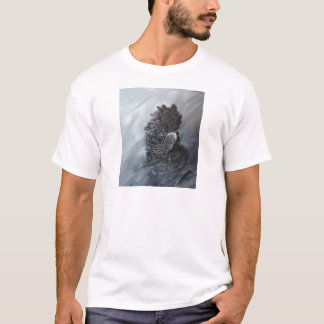 赤によって後につかれる黒いオウムのギフト Tシャツ