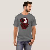 赤によって斑点を付けられるT-REX Tシャツ (正面フル)