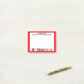 赤によって組み立てられる学校の心理学者の付箋 ポストイット (デスク上)