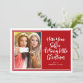 赤によって組み立てられるSelfieの休日の写真 シーズンカード (スタンド正面)