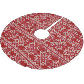 赤によって編まれる星 ブラッシュドポリエステルツリースカート (アングル)