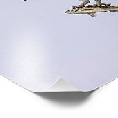 赤によって追跡されているミサゴによってはクロドリが飛びました フォトプリント (角)