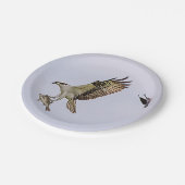 赤によって追跡されているミサゴによってはクロドリが飛びました ペーパープレート (アングル)