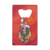 赤にジンジャーキャットクリスマス クレジットカード栓抜き (裏面)