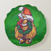 赤にジンジャーキャットクリスマス ラウンドクッション (裏面)