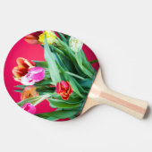 赤にチューリップの花束 卓球ラケット (横)