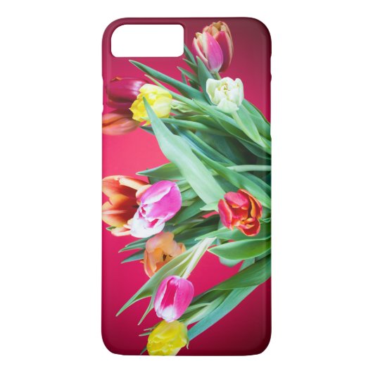 赤にチューリップの花束 Case-Mate iPhoneケース (裏面)