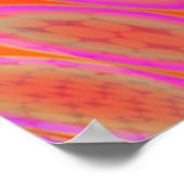 赤にピンクサイケデリック色の白を染める遺伝芸術 ポスター (角)