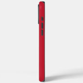 赤にミニマル白モノグラム Case-Mate iPhoneケース (裏面 / 左)