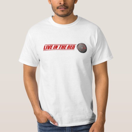 赤に住んで下さい Tシャツ (正面)