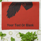 赤に割る キッチンタオル (折り畳み)