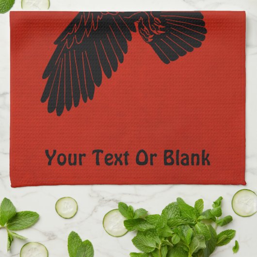 赤に割る キッチンタオル (折り畳み)