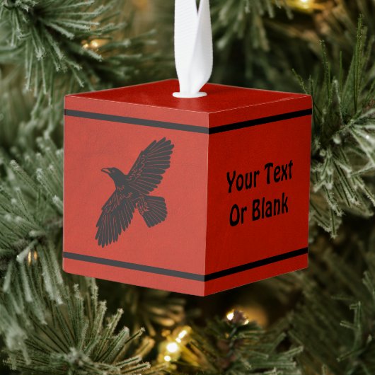 赤に割る キューブオーナメント (ツリー)