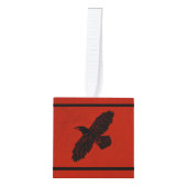 赤に割る キューブオーナメント (正面)