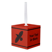 赤に割る キューブオーナメント (裏面アングル)