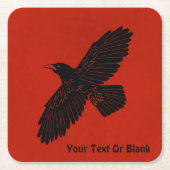 赤に割る スクエアペーパーコースター (正面)