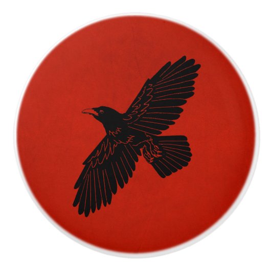 赤に割る セラミックノブ (正面)