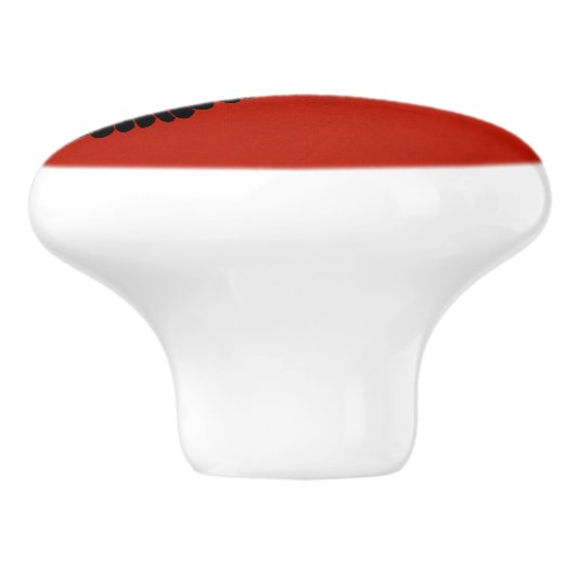 赤に割る セラミックノブ (側面)