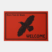 赤に割る ドアマット (正面)